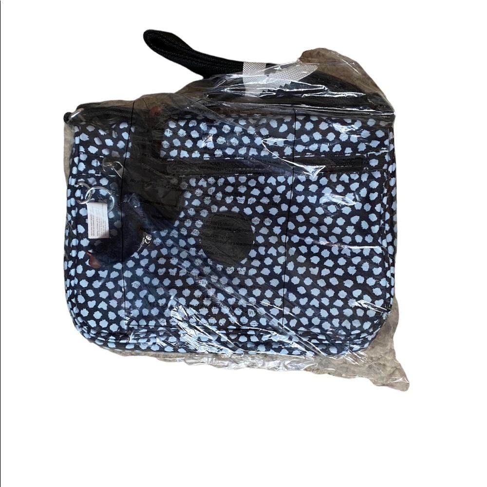 Kipling Callie Crossbody Shoulder Bag Purse Nylon Appaloosa Dots Blue